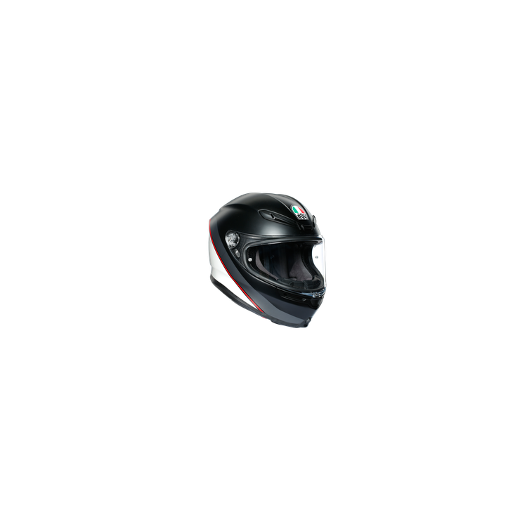 AGV K6  ECE MULTI MPLK MINIMAL PURE MATT BLACK/WH/RED