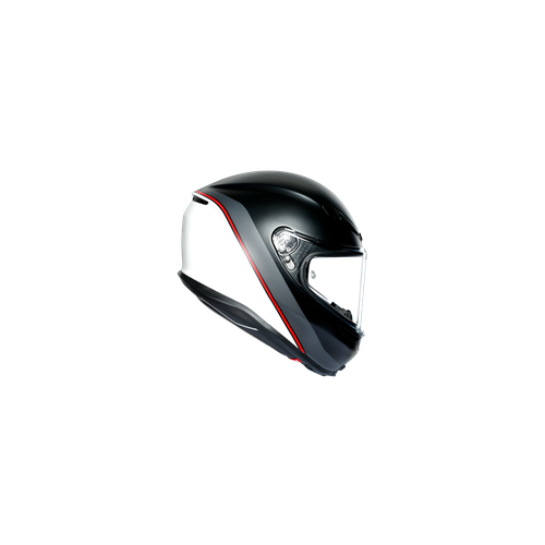 AGV K6  ECE MULTI MPLK MINIMAL PURE MATT BLACK/WH/RED