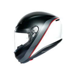 AGV K6  ECE MULTI MPLK MINIMAL PURE MATT BLACK/WH/RED