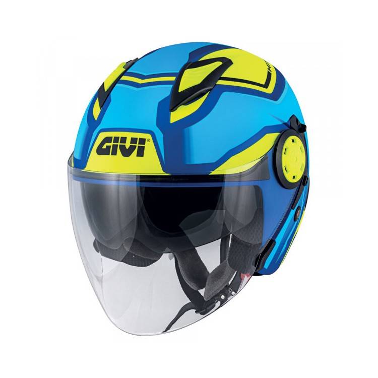 CASCO JET 12.3 STRATOS SHADE GIALLO METAL. BLU| GIVI