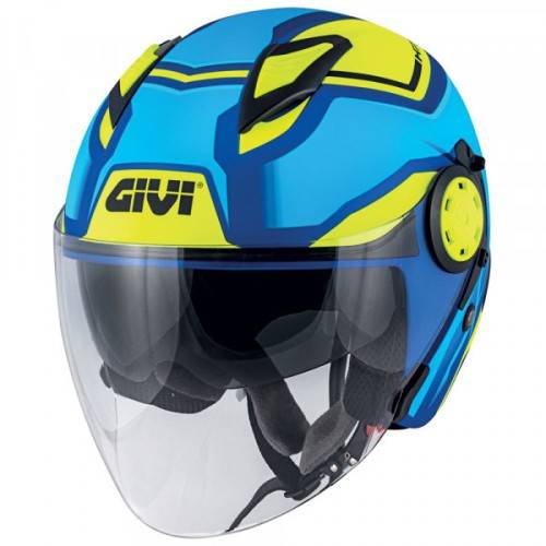 CASCO JET 12.3 STRATOS SHADE GIALLO METAL. BLU| GIVI