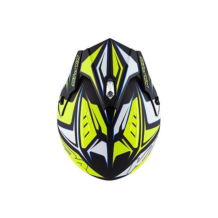 Casco Jet KV45 Trial Gemini Nero Opaco Giallo Bianco |  Kappa