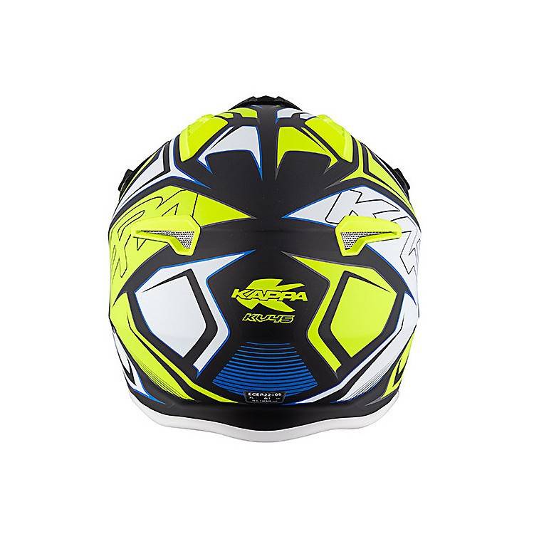 Casco Jet KV45 Trial Gemini Nero Opaco Giallo Bianco |  Kappa