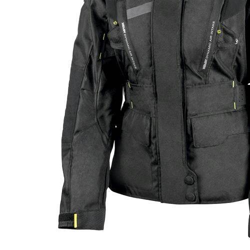 Giacca Moto Donna 4 Stagioni Stelvio Impermeabile Nero -  Hevik