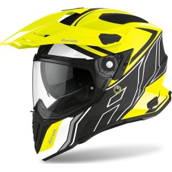 AIROH COMMANDER DUO YELLOW MATT CASCO OFFROAD