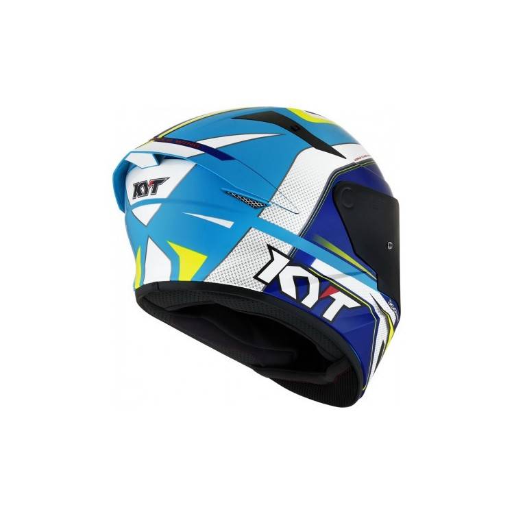 CASCO KYT TT-COURSE GRAND PRIX WHITE/LIGHT BLUE | KYT