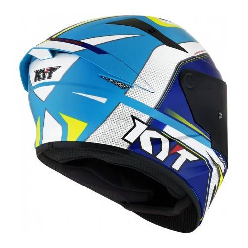 CASCO KYT TT-COURSE GRAND PRIX WHITE/LIGHT BLUE | KYT