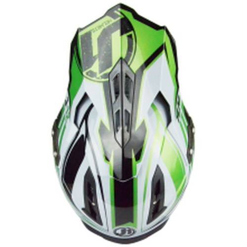 CASCO OFFROAD J12 FLAME GREEN/WHITE | JUST1