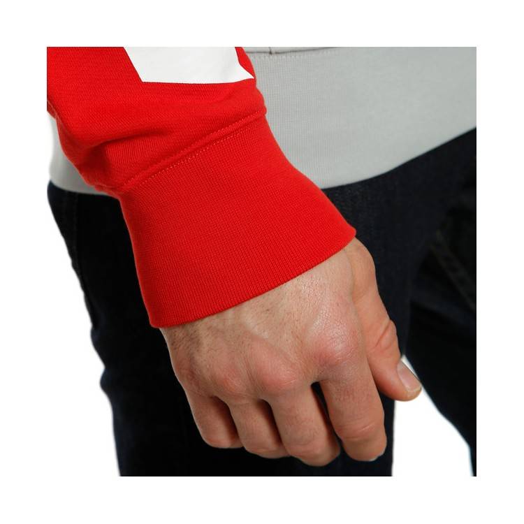 PADDOCK FULL-ZIP HOODIE GLACIER-GRAY/LAVA-RED/BLACK (81C) | DAINESE