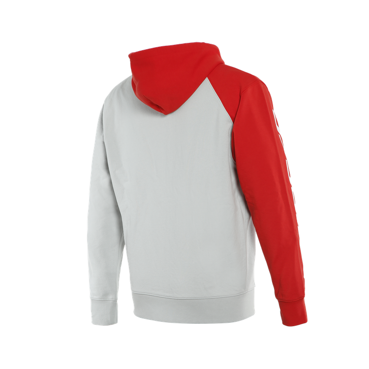 PADDOCK FULL-ZIP HOODIE GLACIER-GRAY/LAVA-RED/BLACK (81C) | DAINESE