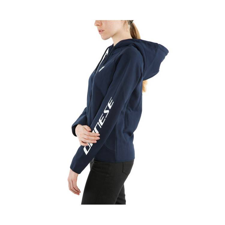 PADDOCK LADY FULL ZIP HOODIE BLU/WHITE (09D) | DAINESE