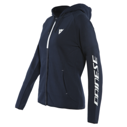PADDOCK LADY FULL ZIP HOODIE BLU/WHITE (09D) | DAINESE