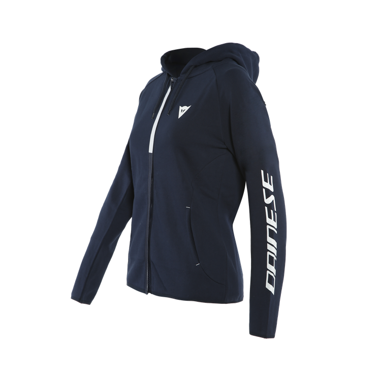 PADDOCK LADY FULL ZIP HOODIE BLU/WHITE (09D) | DAINESE
