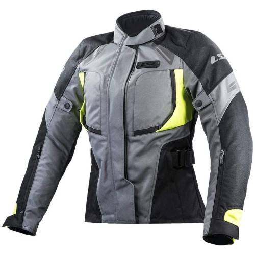 GIACCA MOTO PHASE LADY JACKET GREY BLACK YELLOW  | LS2