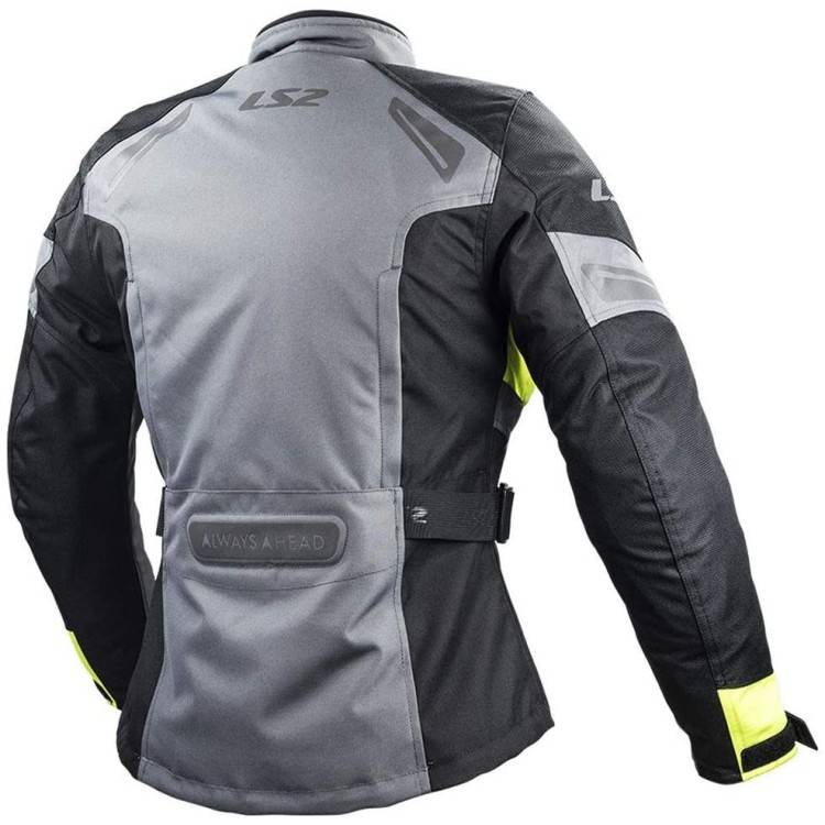 GIACCA MOTO PHASE LADY JACKET GREY BLACK YELLOW  | LS2