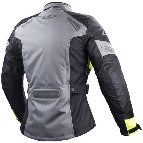 GIACCA MOTO PHASE LADY JACKET GREY BLACK YELLOW  | LS2