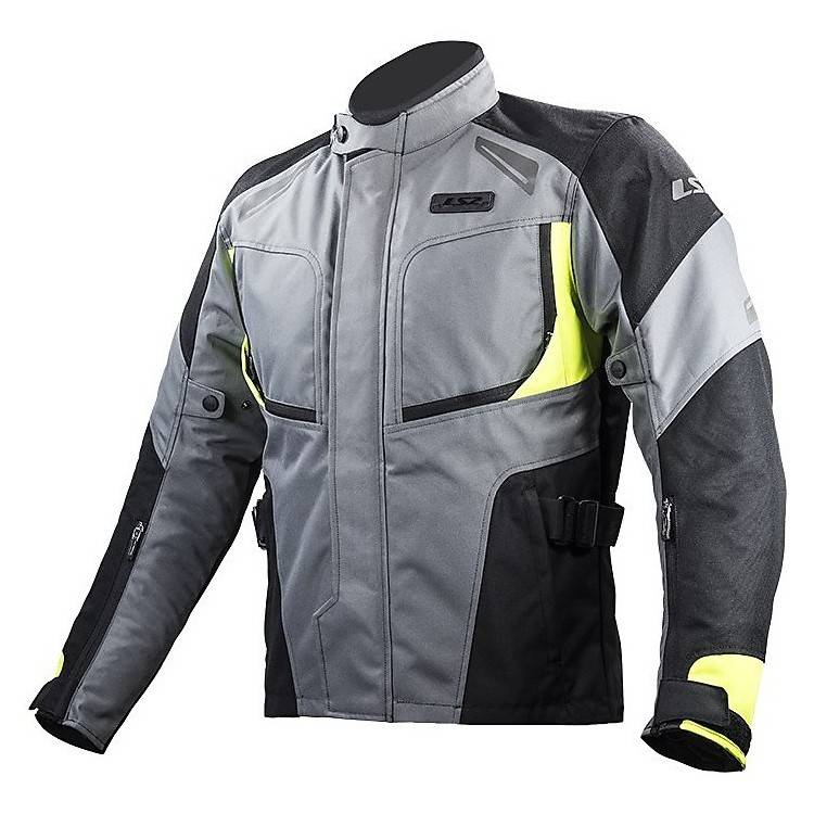 GIACCA MOTO PHASE MAN JACKET GREY BLACK YELLOW  | LS2