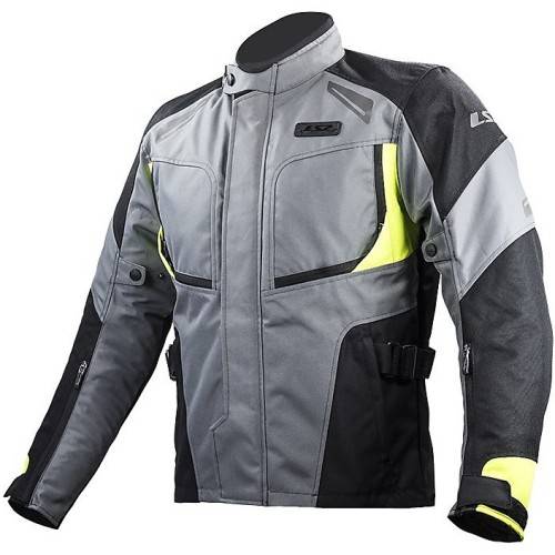 GIACCA MOTO PHASE MAN JACKET GREY BLACK YELLOW  | LS2