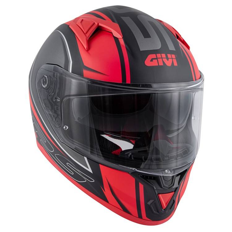 CASCO INTEGRALE 50.6 STOCCARDA BLADES NERO OPACO ROSSO | GIVI