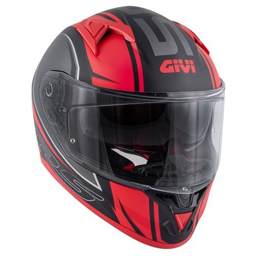 CASCO INTEGRALE 50.6 STOCCARDA BLADES NERO OPACO ROSSO | GIVI