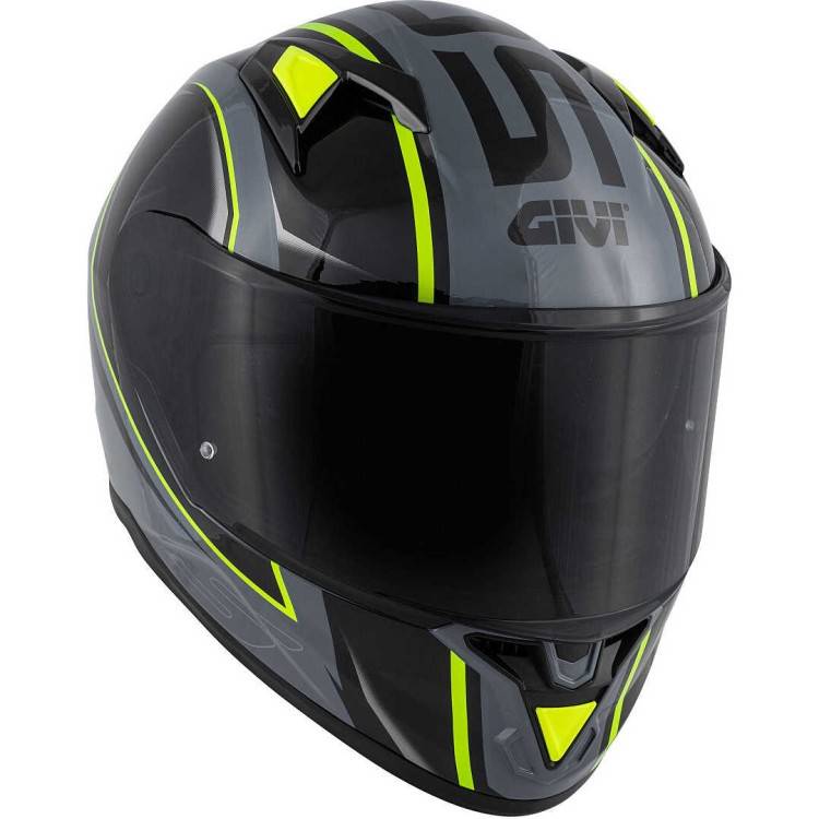 CASCO INTEGRALE 50.6 STOCCARDA BLADES NERO GRIGIO GIALLO FLUO | GIVI