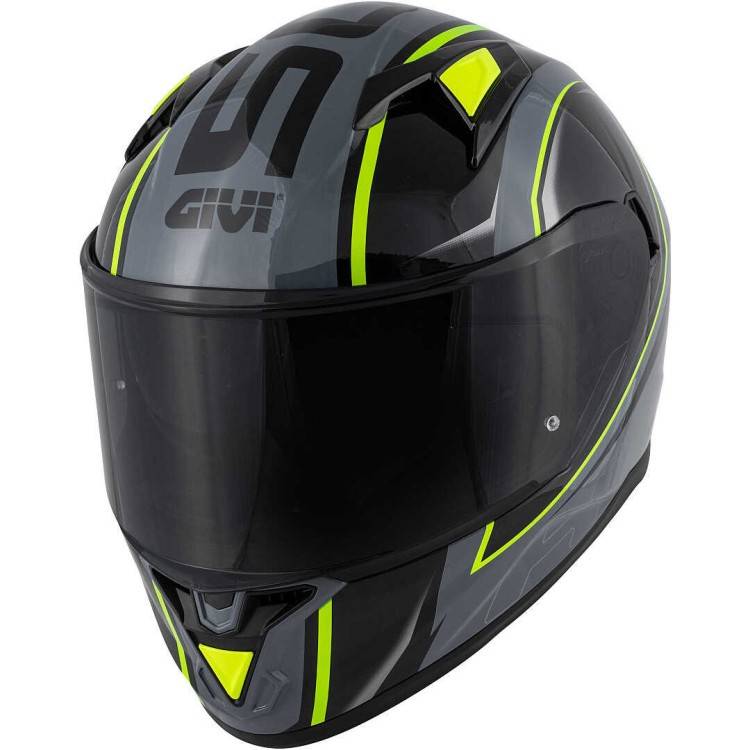 CASCO INTEGRALE 50.6 STOCCARDA BLADES NERO GRIGIO GIALLO FLUO | GIVI