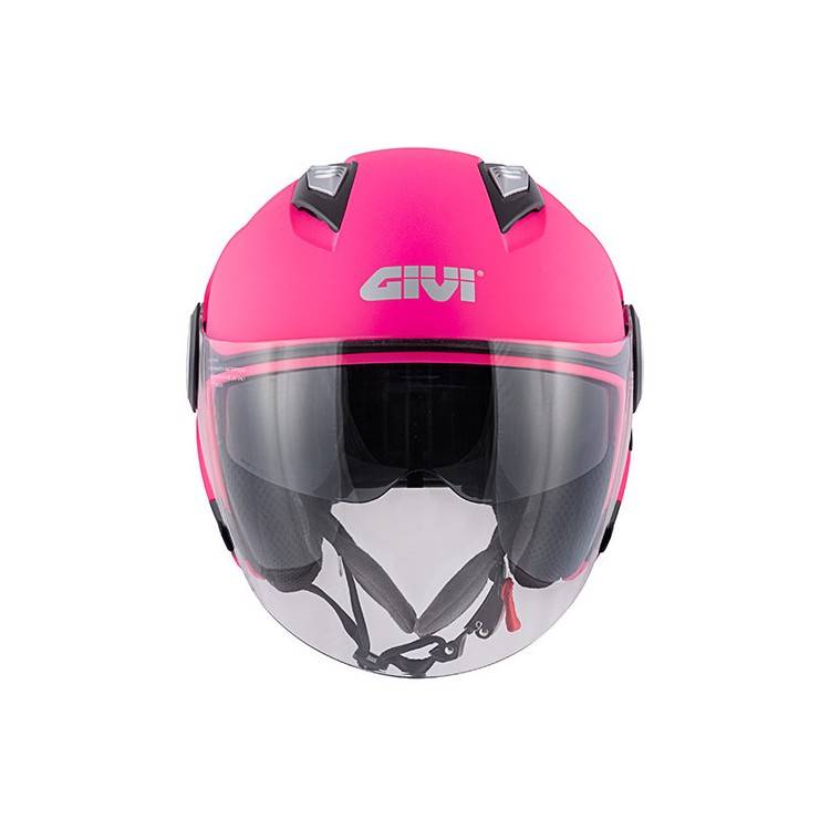 CASCO JET 12.3 STRATOS CON VISIERA PARASOLE ROSA OPACO | GIVI