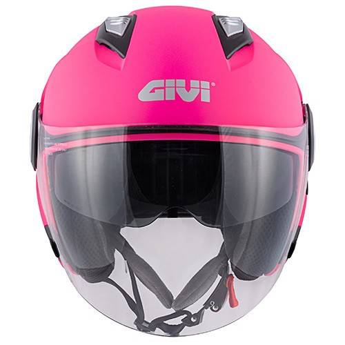 CASCO JET 12.3 STRATOS CON VISIERA PARASOLE ROSA OPACO | GIVI