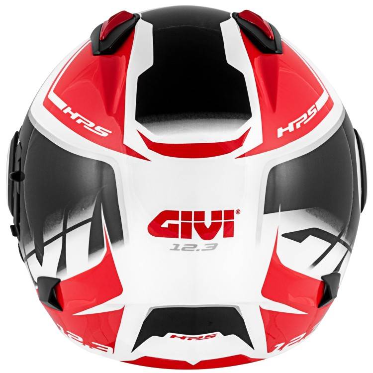 CASCO JET 12.3 STRATOS SHADE NERO BIANCO ROSSO | GIVI