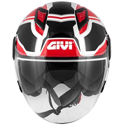 CASCO JET 12.3 STRATOS SHADE NERO BIANCO ROSSO | GIVI