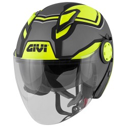 CASCO JET 12.3 STRATOS SHADE TITANIO GIALLO | GIVI