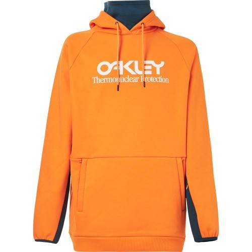OAKLEY TNP DWR FLEECE HOODY  BOLD ORANGE MAN SWEATSHIRT SNOW FOA400948-7BR | OAKLEY