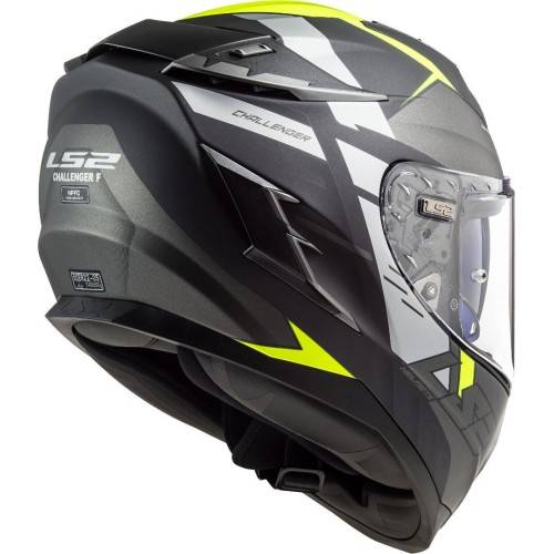 CASCO  FF327 CHALLENGER ALLERT GIALLO OPACO GRIGIO TITANIO | LS2