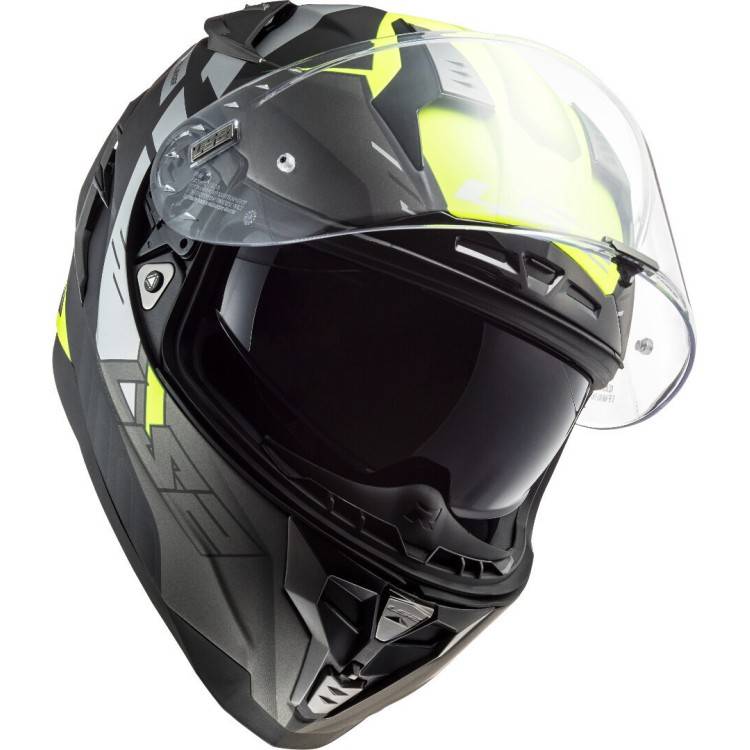 CASCO  FF327 CHALLENGER ALLERT GIALLO OPACO GRIGIO TITANIO | LS2