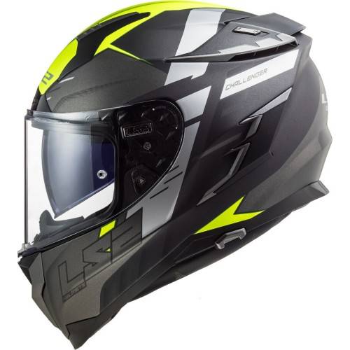 CASCO  FF327 CHALLENGER ALLERT GIALLO OPACO GRIGIO TITANIO | LS2