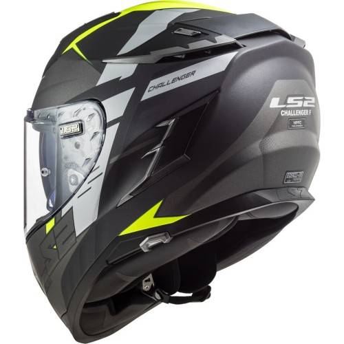 CASCO  FF327 CHALLENGER ALLERT GIALLO OPACO GRIGIO TITANIO | LS2