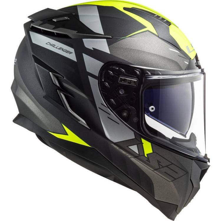 CASCO  FF327 CHALLENGER ALLERT GIALLO OPACO GRIGIO TITANIO | LS2