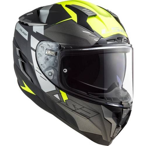 CASCO  FF327 CHALLENGER ALLERT GIALLO OPACO GRIGIO TITANIO | LS2