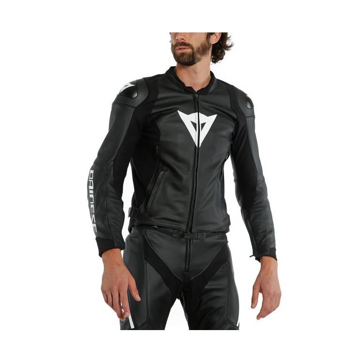 SPORT PRO LEATHER JACKET BLACK/WHITE (622) | DAINESE
