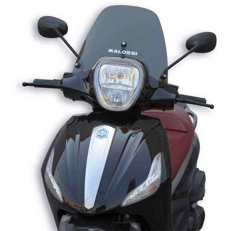 4516055 Cupolino SPORT SCREEN di colore fumé scuro - lunghezza 38 x altezza 23 x spessore 0,3 cm | MALOSSI