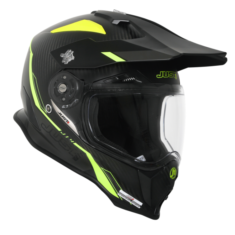 CASCO J14 LINE FLUO YELLOW CARBON LOOK | JUST1