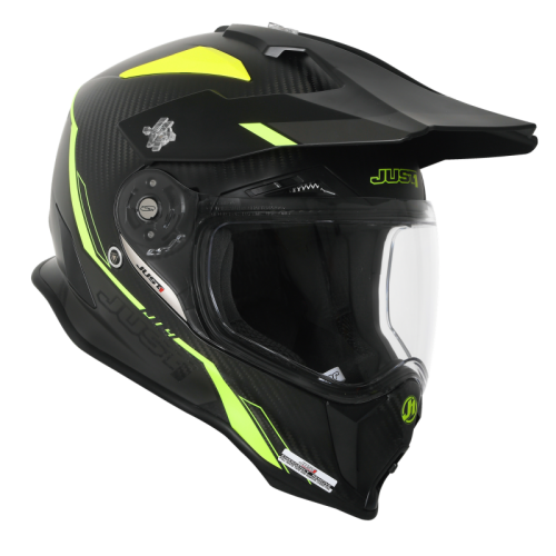 CASCO J14 LINE FLUO YELLOW CARBON LOOK | JUST1
