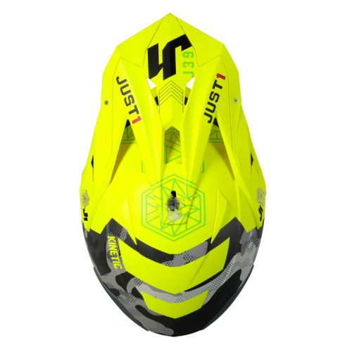CASCO J39 Kinetic Camo Red Lime Fluo Yellow (matt) | JUST1