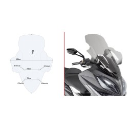 SCHERMO TRASPAR.KYMCO XCITING D6104ST | GIVI