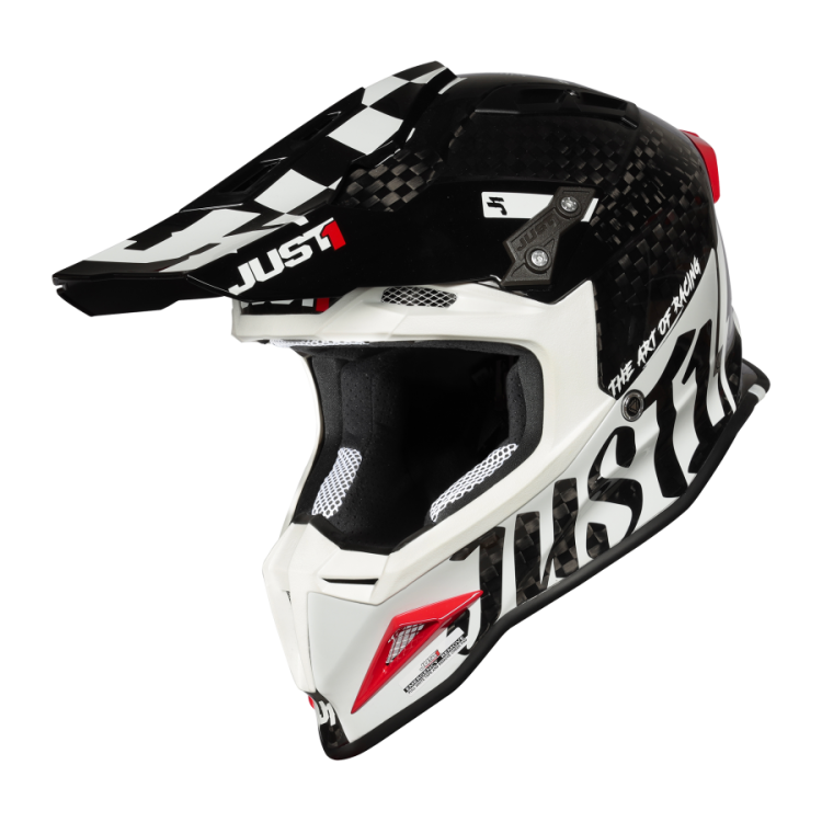 CASCO J12 PRO RACER WHITE CARBON GLOSS | JUST1