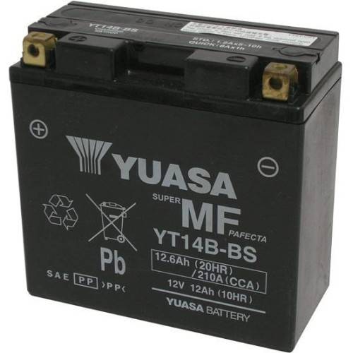 065130 BATTERIA YUASA YT14B-BS (SIGILLATA ATTIVATA - FACTORY SEALED) 12V/12AH | SGR