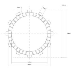 DISCO FRIZIONE GUARNITO FCC | SGR | 741433