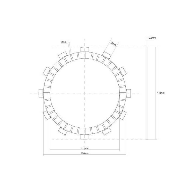 DISCO FRIZIONE GUARNITO FCC | SGR | 741433