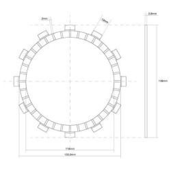 DISCO FRIZIONE GUARNITO FCC | SGR | 741420