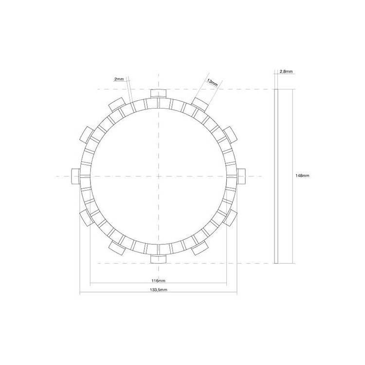 DISCO FRIZIONE GUARNITO FCC | SGR | 741420